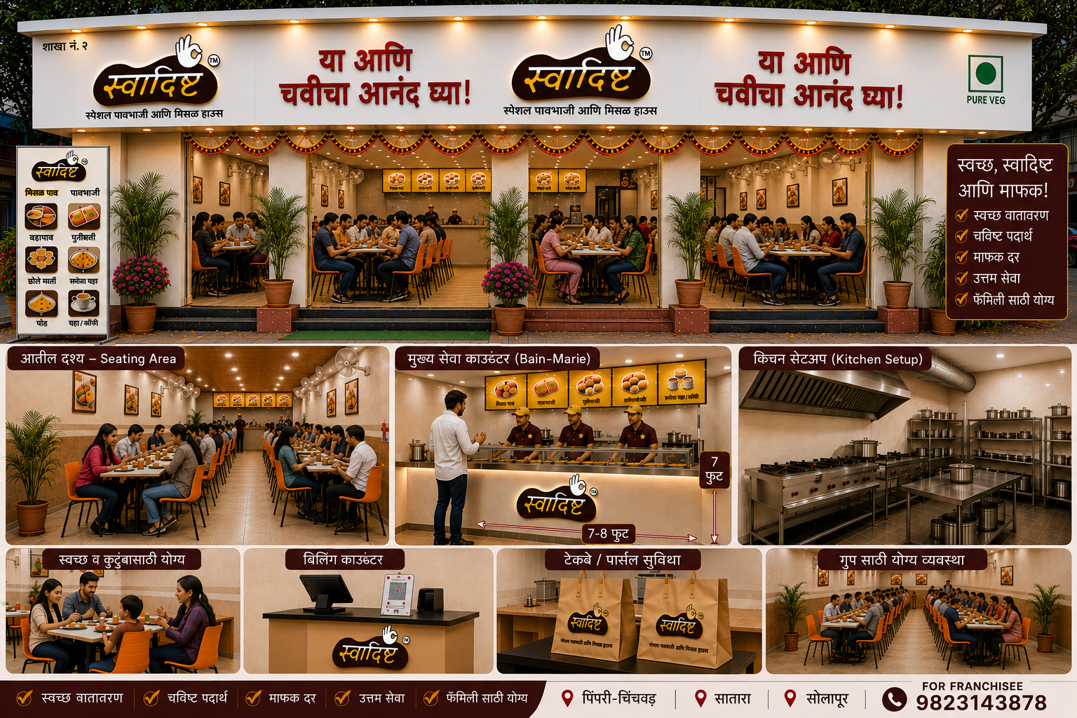 Swadisht franchise outlet layout visual